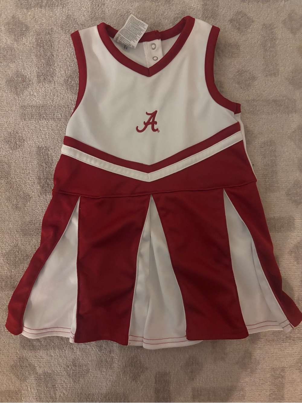 Hanes Kids Red and White Cheer Tank Dress